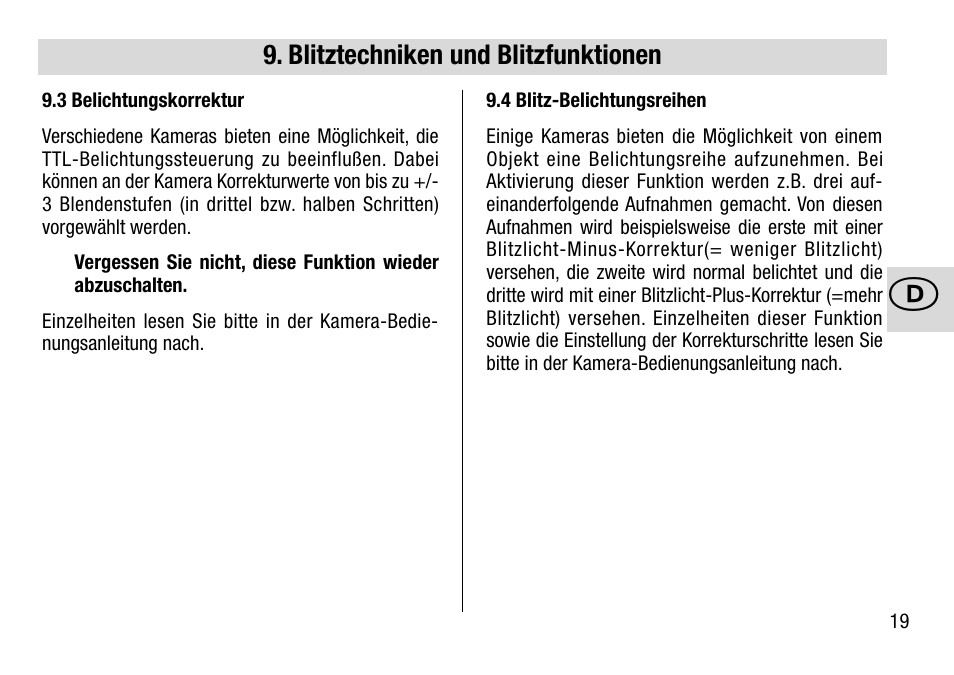Metz 28 AF-4 N User Manual | Page 19 / 88