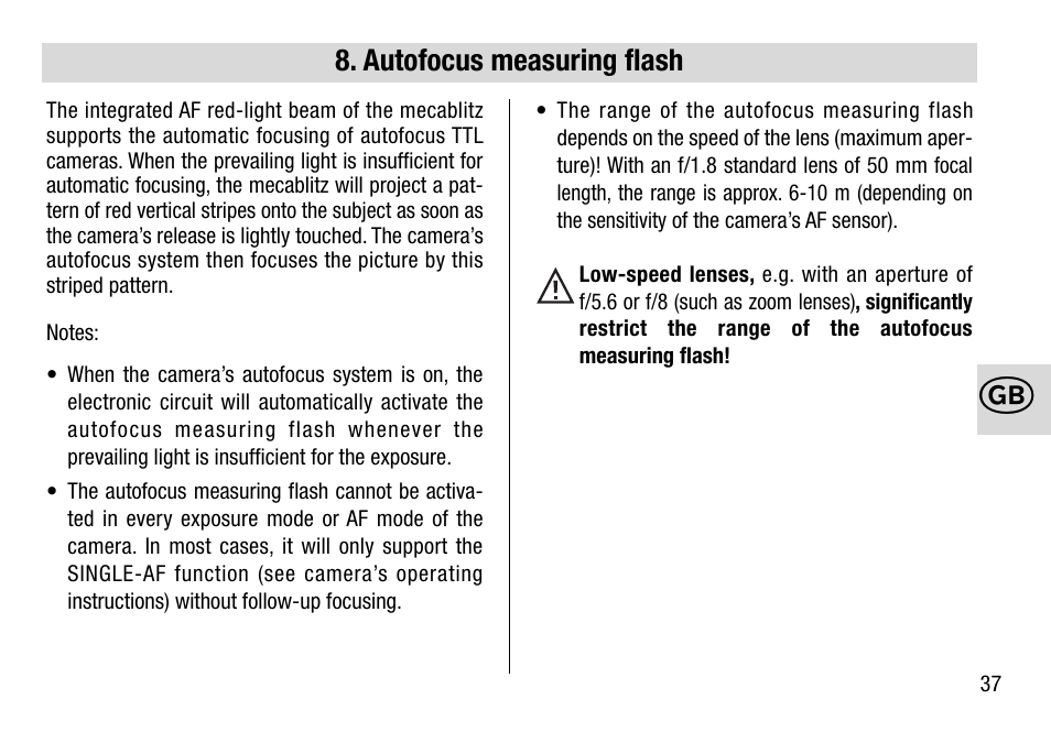 Metz 28 AF-4 N User Manual | Page 37 / 88