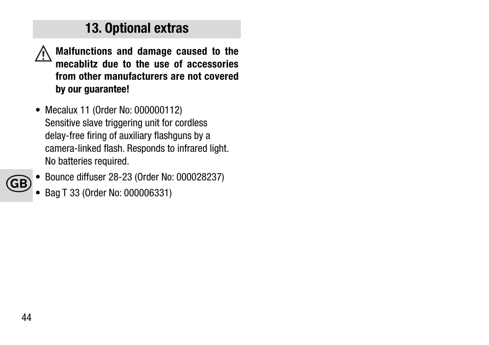 Metz 28 AF-4 N User Manual | Page 44 / 88