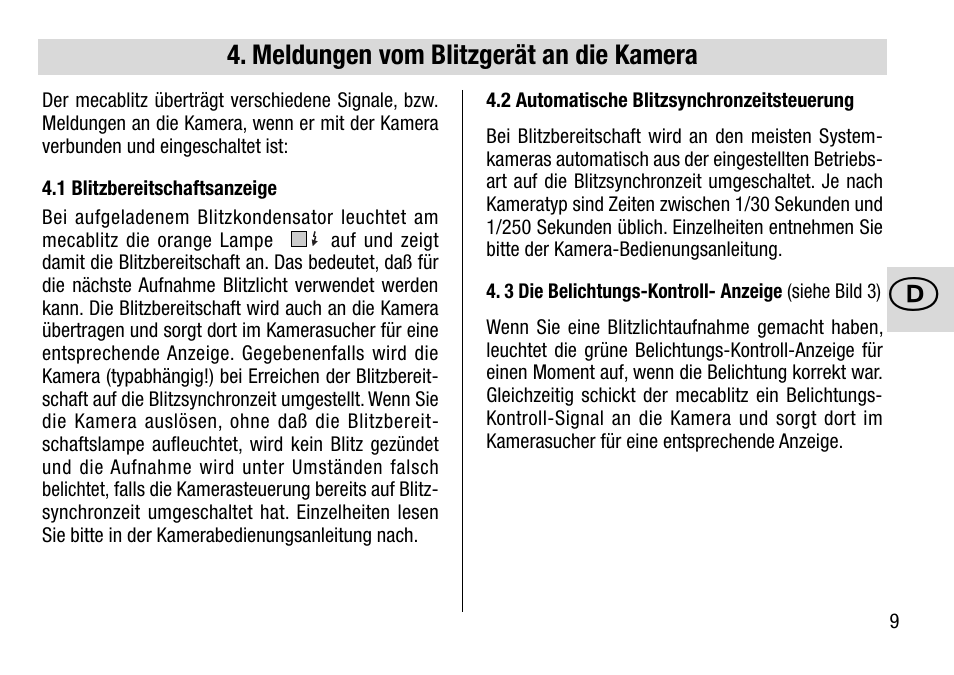 Metz 28 AF-4 N User Manual | Page 9 / 88