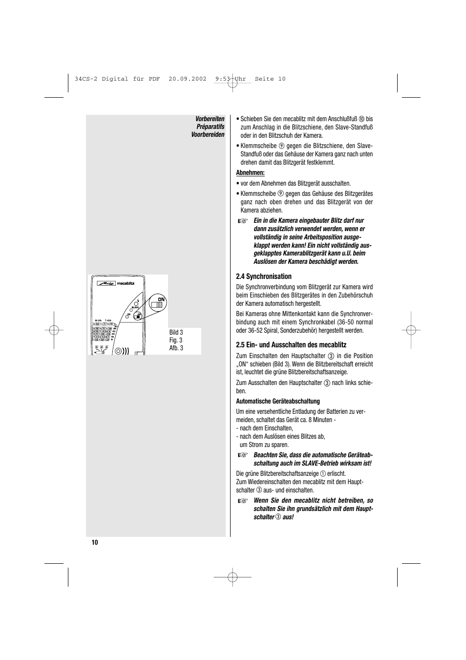 Metz 34 CS-2 User Manual | Page 10 / 80
