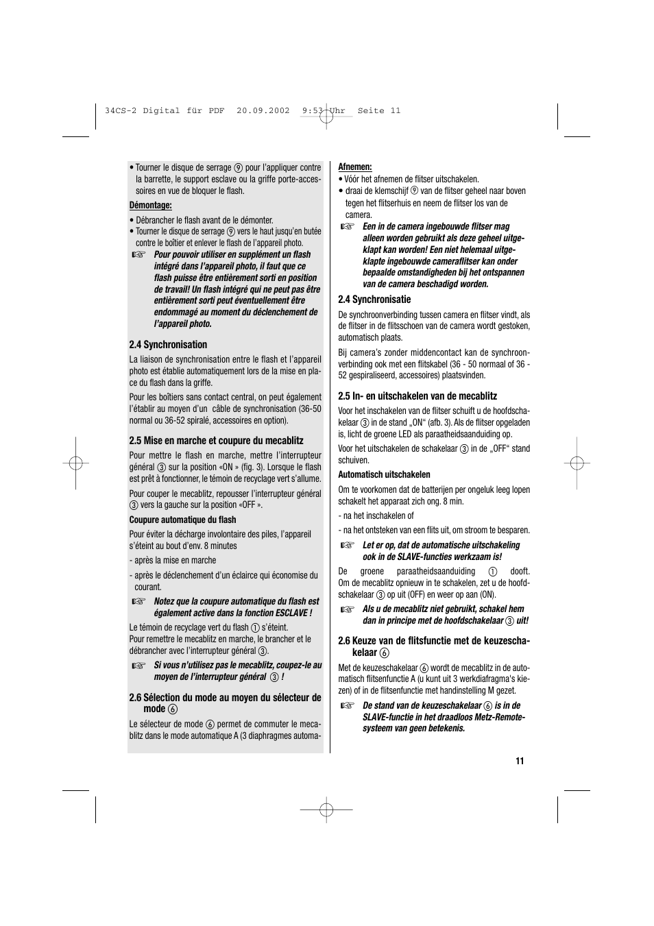 Metz 34 CS-2 User Manual | Page 11 / 80