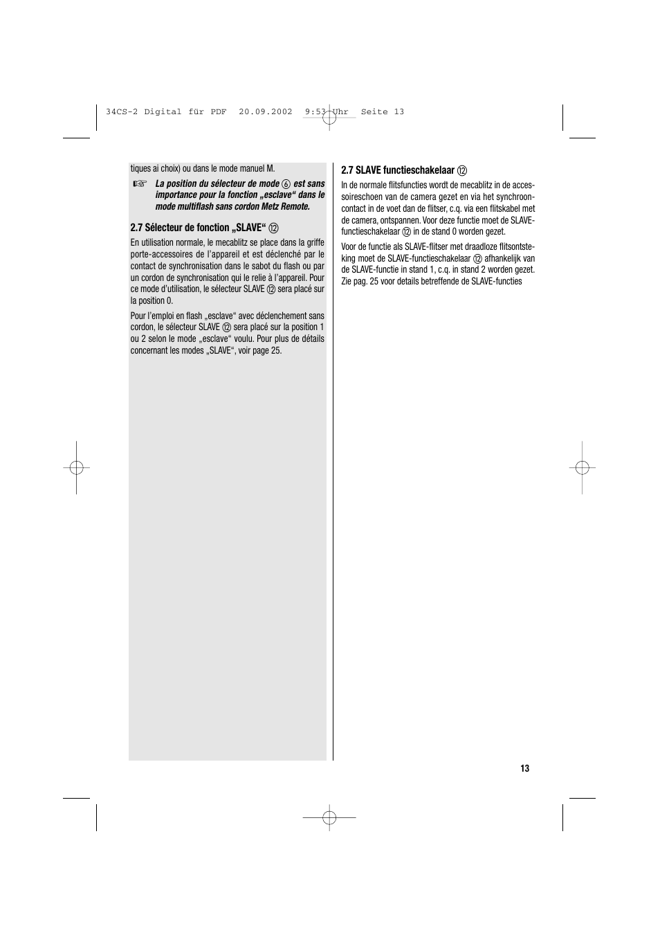 Metz 34 CS-2 User Manual | Page 13 / 80