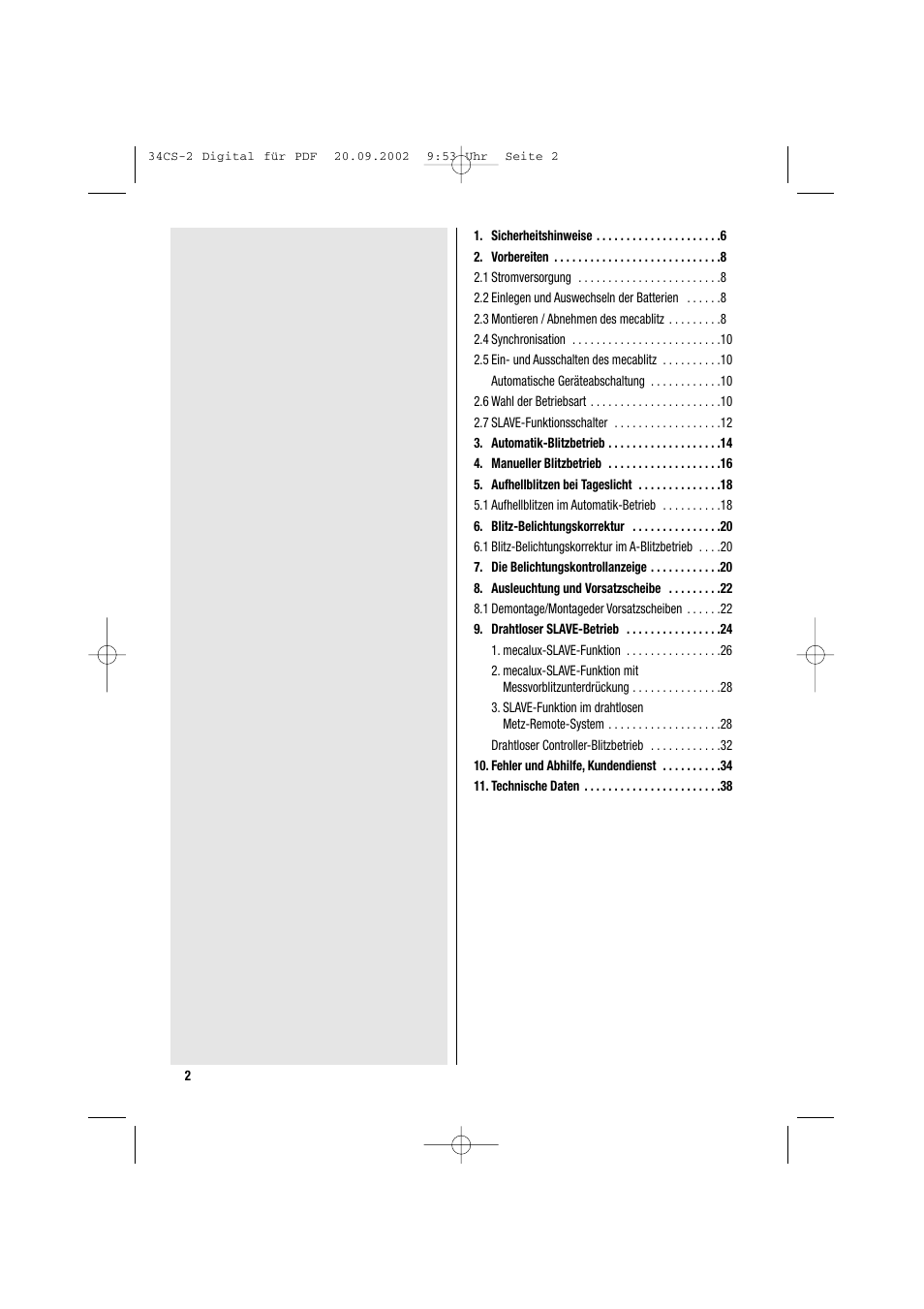 Metz 34 CS-2 User Manual | Page 2 / 80