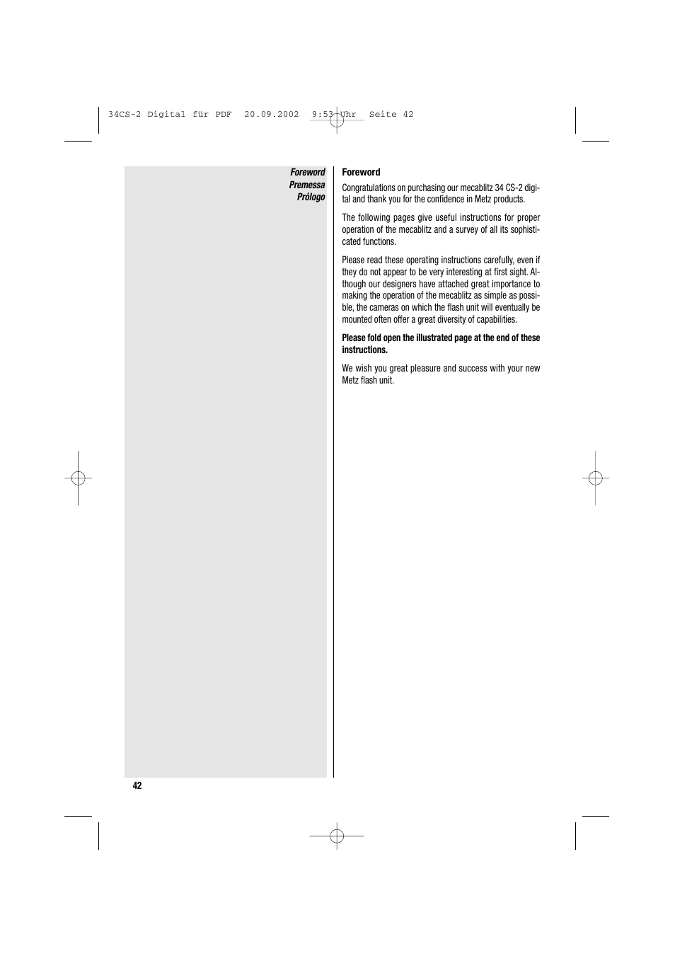 Metz 34 CS-2 User Manual | Page 42 / 80