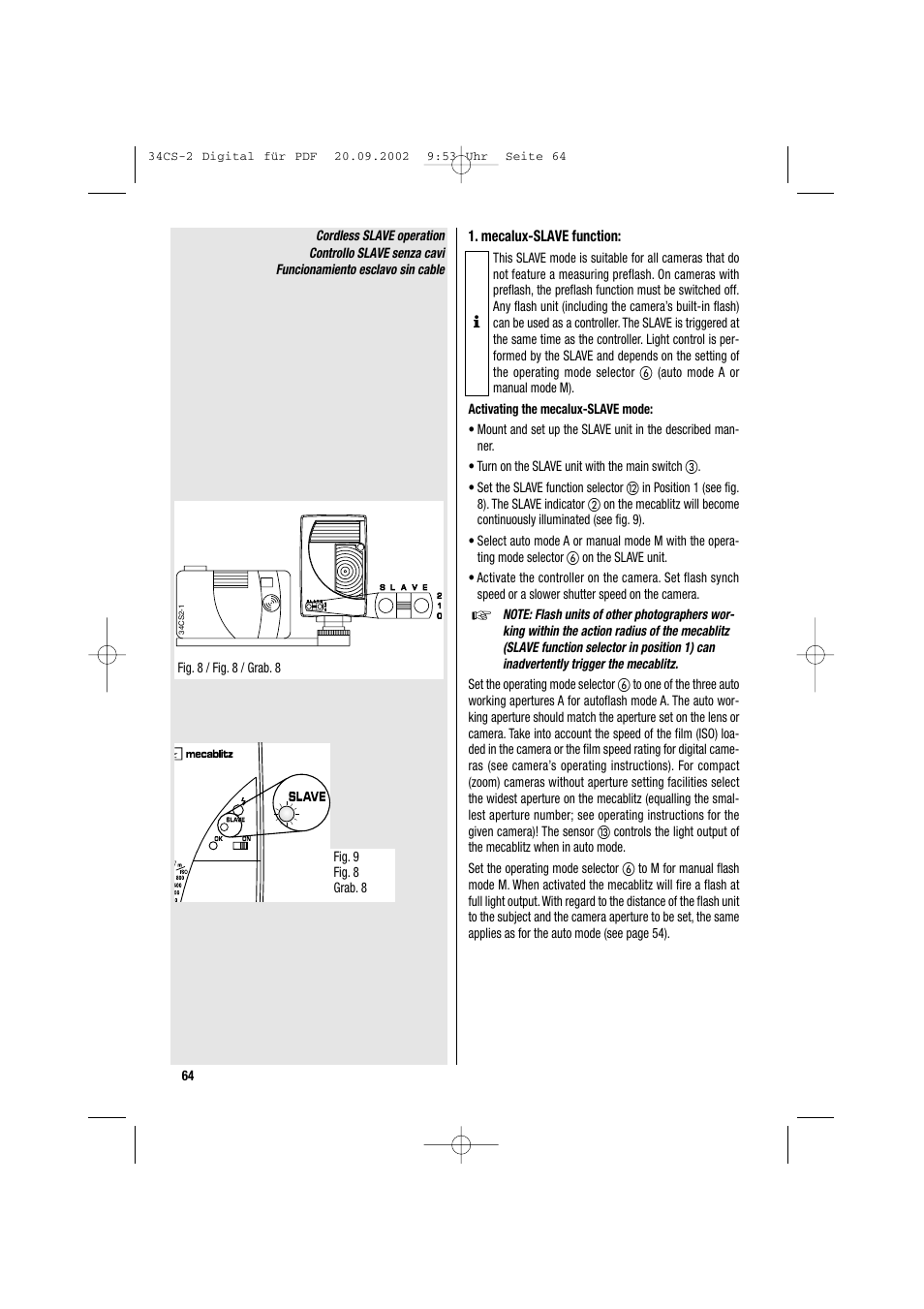 Metz 34 CS-2 User Manual | Page 64 / 80