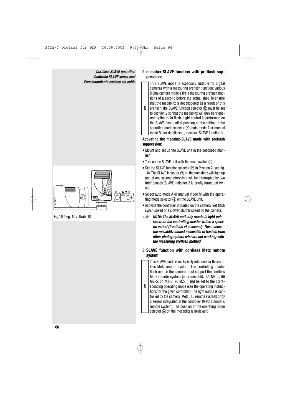 Metz 34 CS-2 User Manual | Page 66 / 80