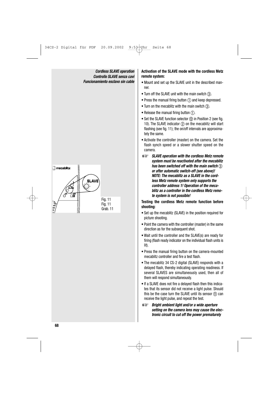 Metz 34 CS-2 User Manual | Page 68 / 80