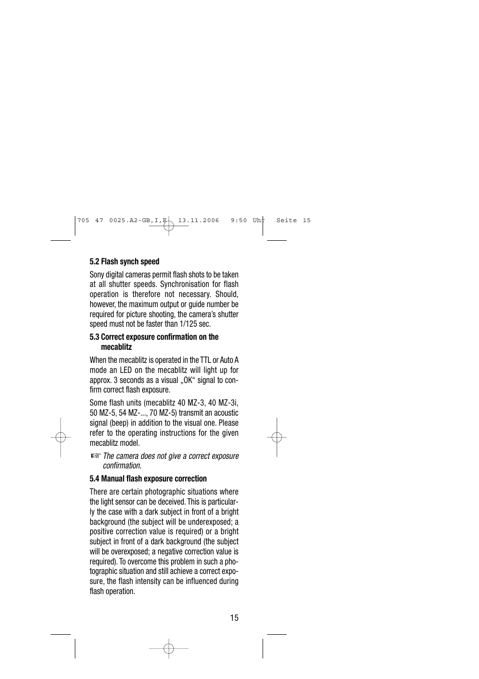 Metz SCA 3602 M4 User Manual | Page 15 / 76