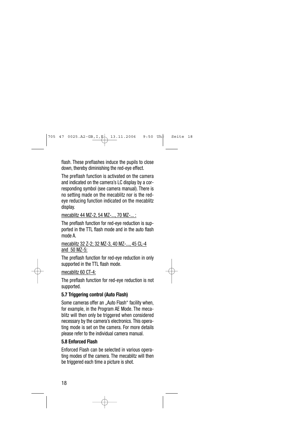 Metz SCA 3602 M4 User Manual | Page 18 / 76
