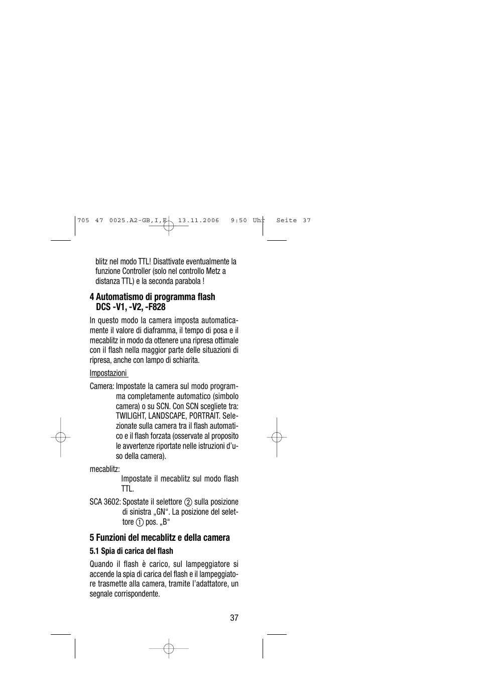 Metz SCA 3602 M4 User Manual | Page 37 / 76