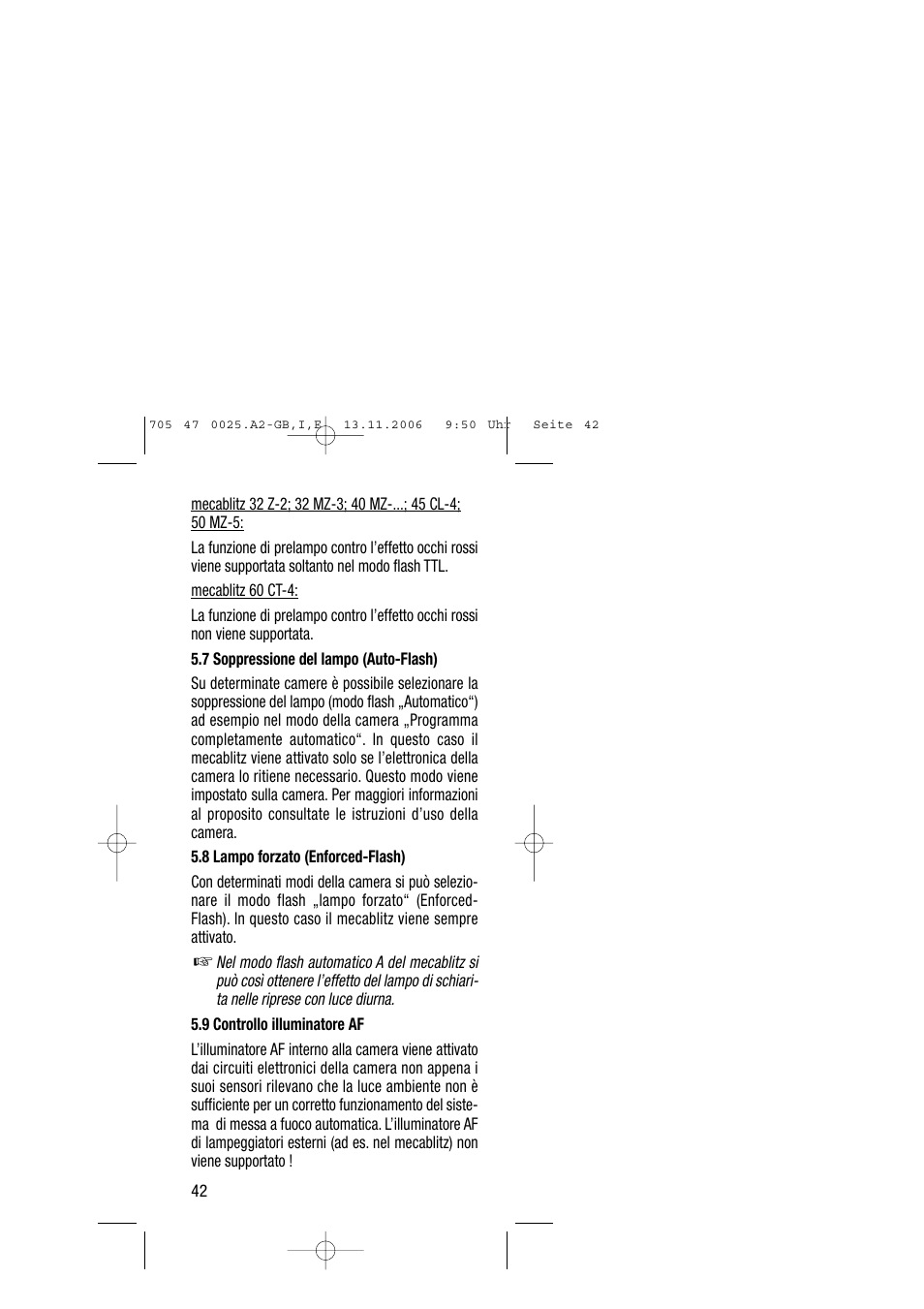 Metz SCA 3602 M4 User Manual | Page 42 / 76