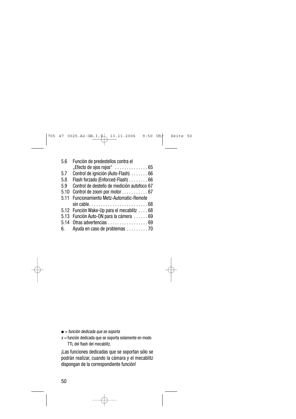 Metz SCA 3602 M4 User Manual | Page 50 / 76