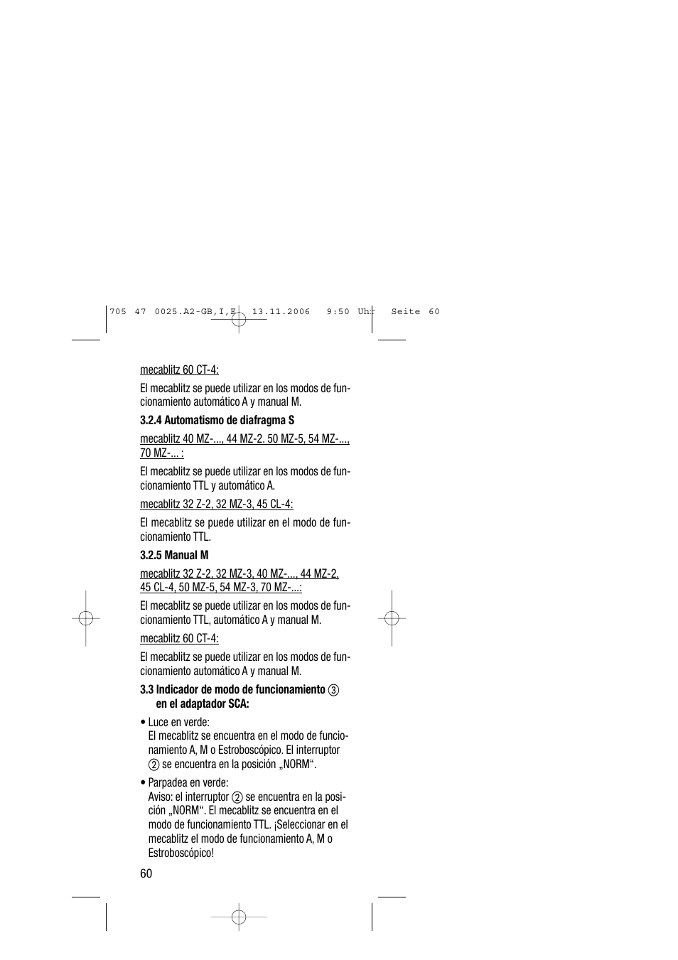 Metz SCA 3602 M4 User Manual | Page 60 / 76