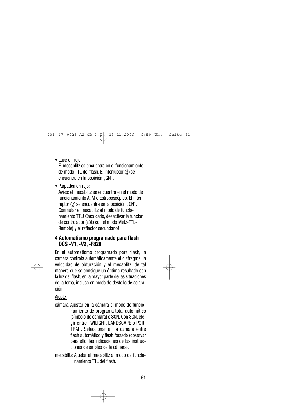 Metz SCA 3602 M4 User Manual | Page 61 / 76