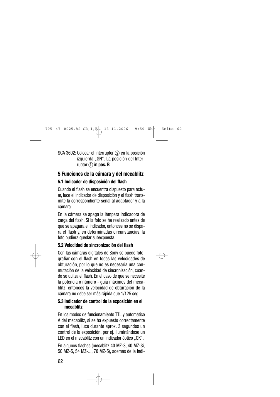 Metz SCA 3602 M4 User Manual | Page 62 / 76