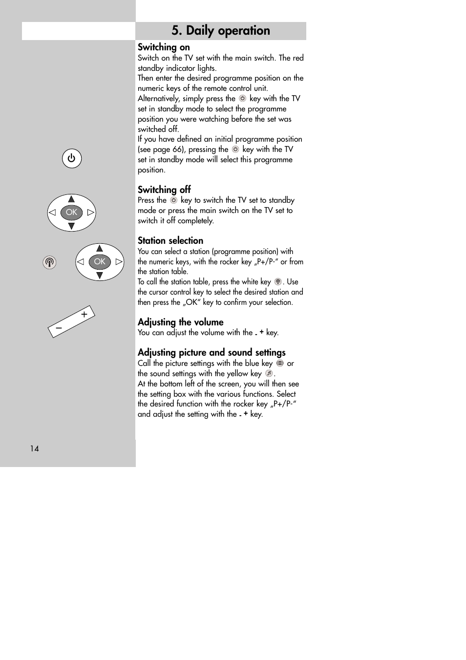 Daily operation | Metz MF 72TK80 User Manual | Page 14 / 88