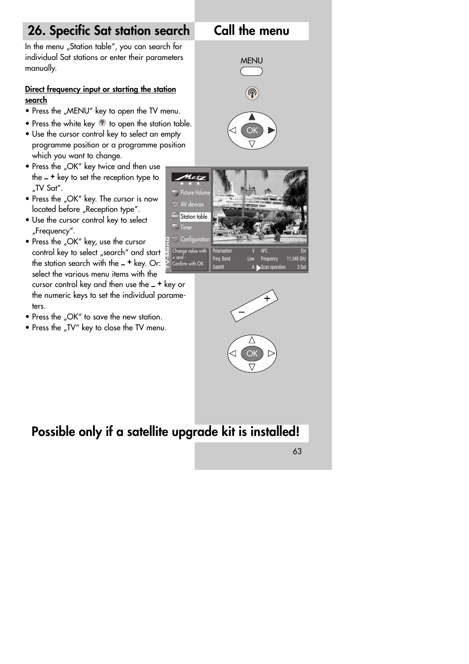 Call the menu | Metz MF 72TK80 User Manual | Page 63 / 88