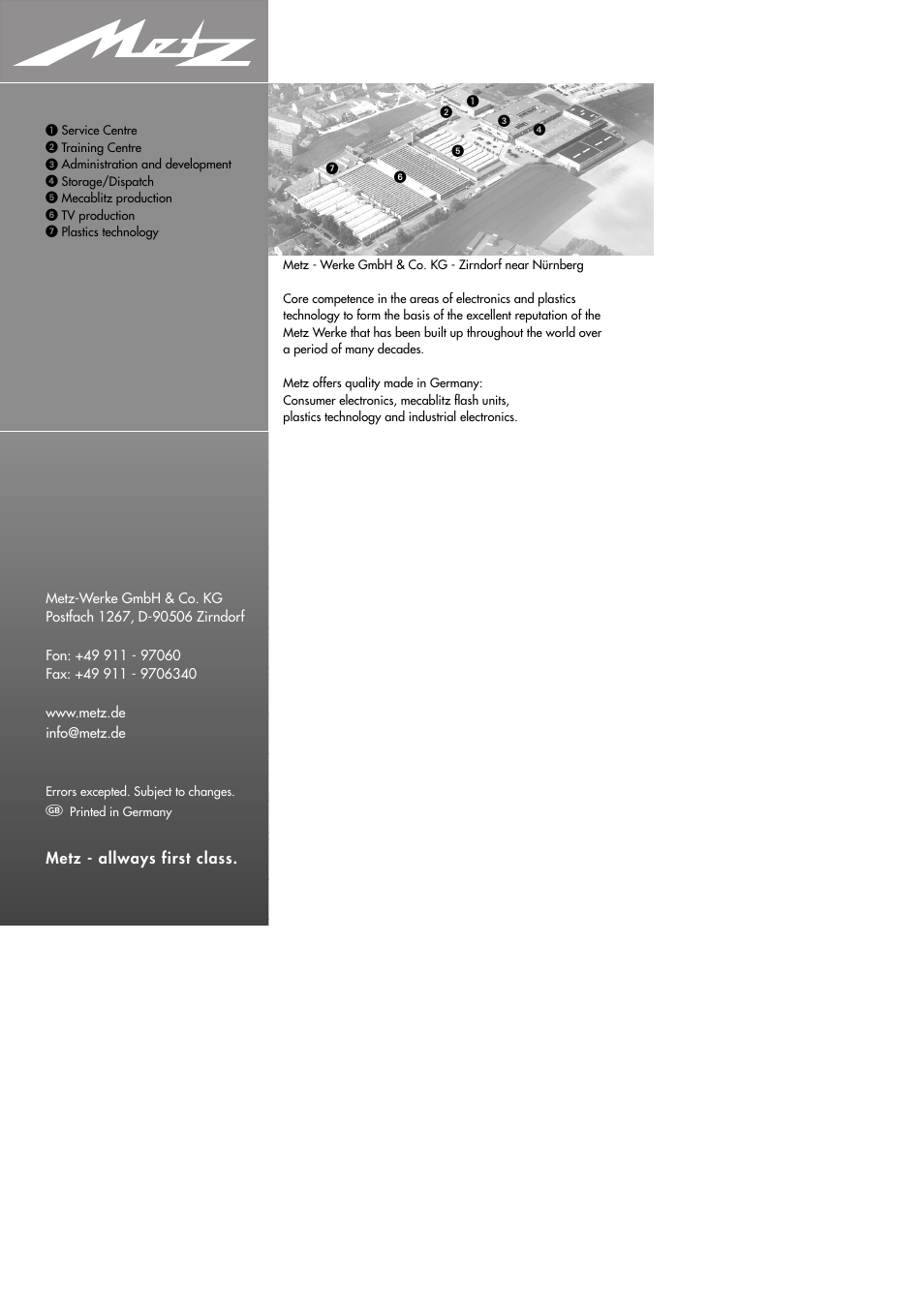 Metz MF 72TK80 User Manual | Page 88 / 88