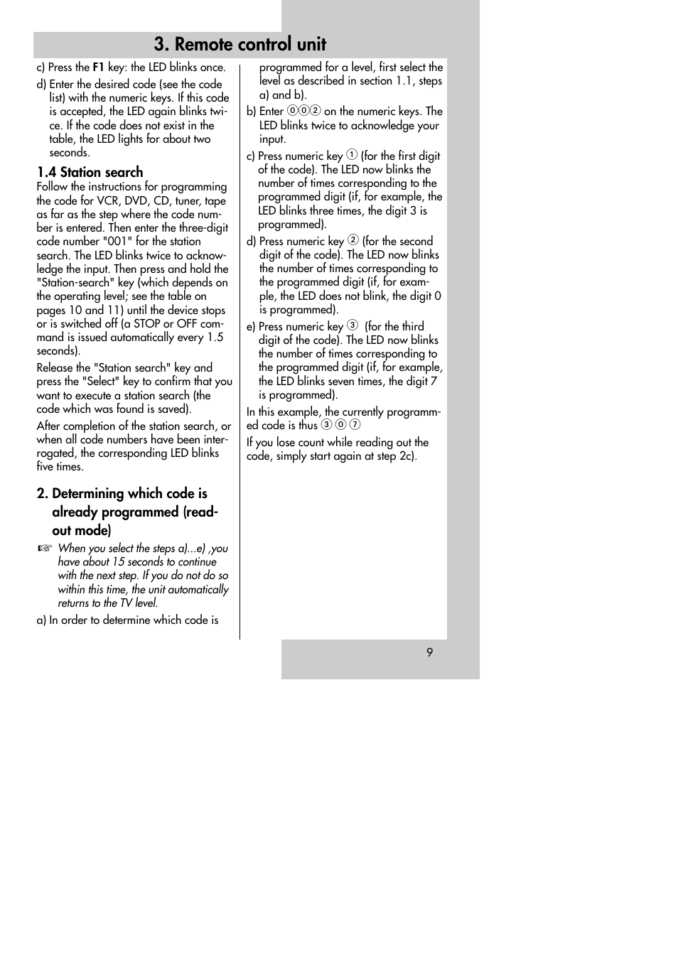 Remote control unit | Metz MF 72TK80 User Manual | Page 9 / 88