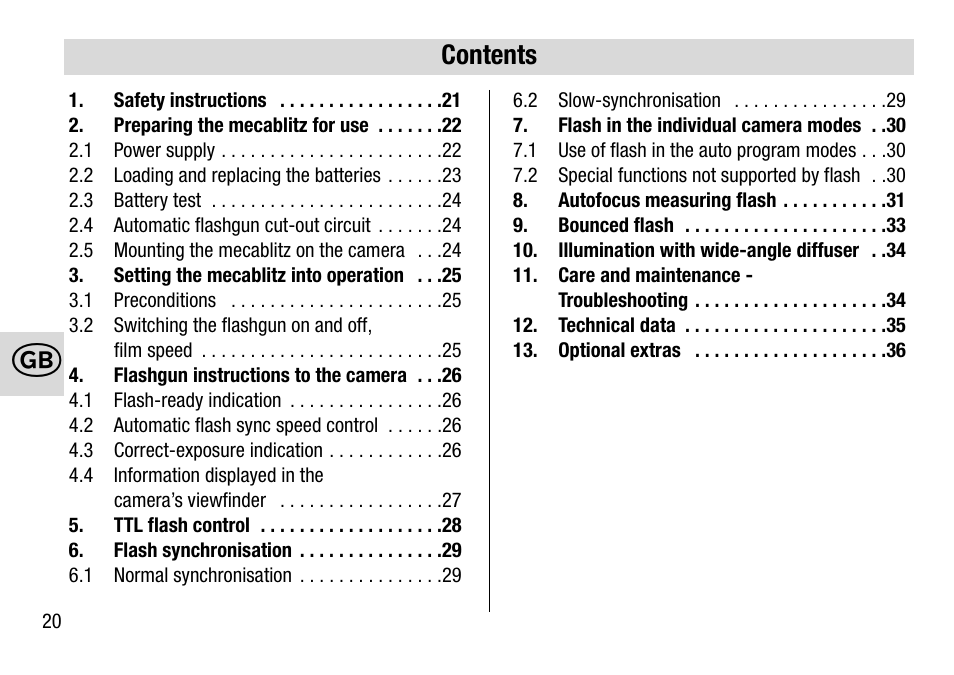 Metz 28 AF-4 C User Manual | Page 20 / 76