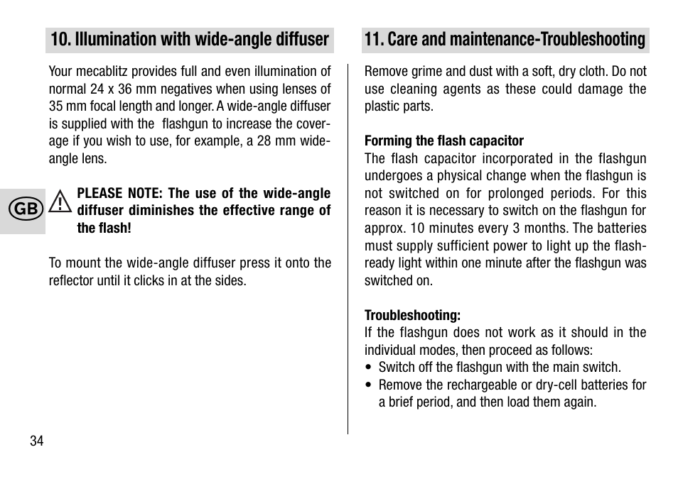 Metz 28 AF-4 C User Manual | Page 34 / 76