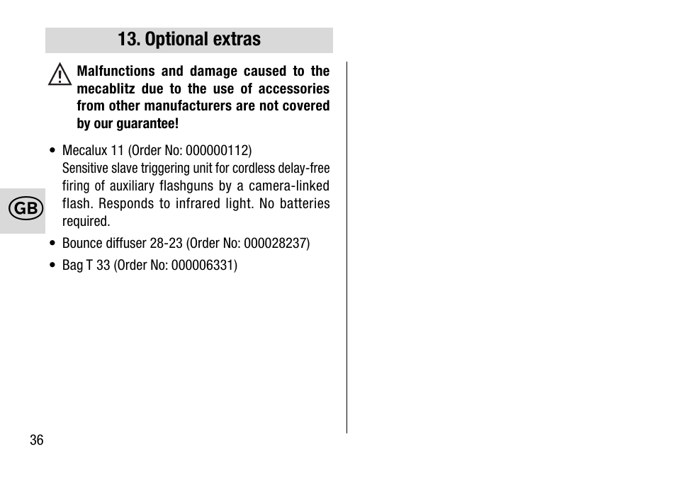 Metz 28 AF-4 C User Manual | Page 36 / 76