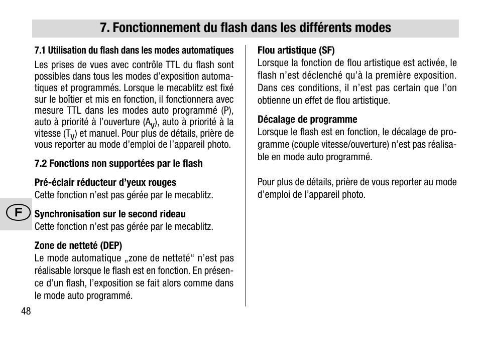 Metz 28 AF-4 C User Manual | Page 48 / 76