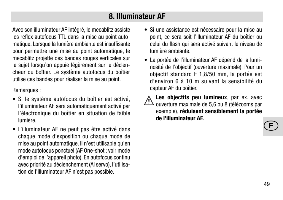 Metz 28 AF-4 C User Manual | Page 49 / 76