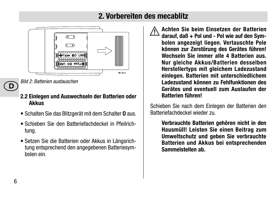 Metz 28 AF-4 C User Manual | Page 6 / 76