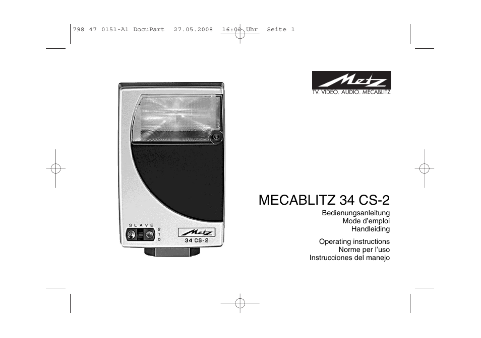 Metz 58 AF-1 P User Manual | 108 pages