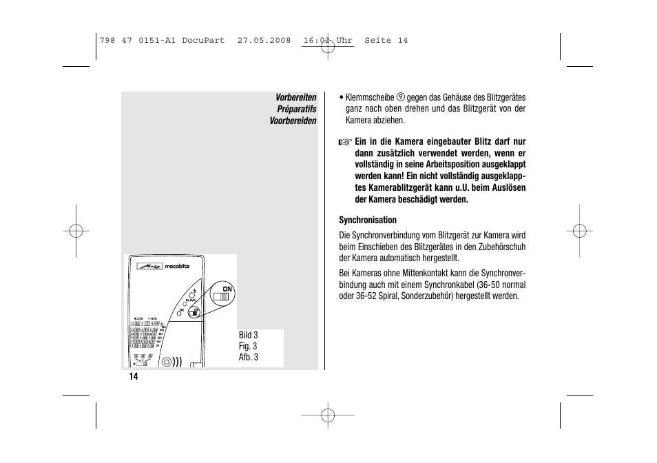 Metz 58 AF-1 P User Manual | Page 14 / 108