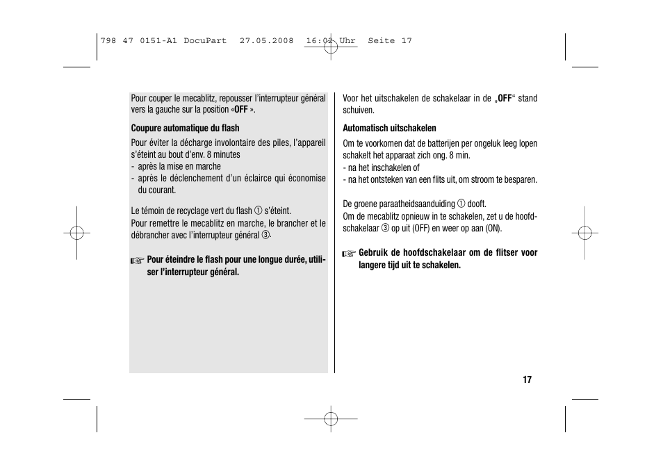 Metz 58 AF-1 P User Manual | Page 17 / 108