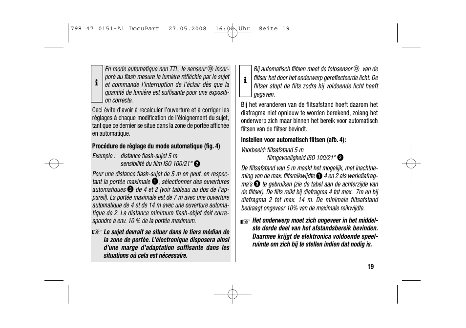 Ǻ☞ ǻ | Metz 58 AF-1 P User Manual | Page 19 / 108