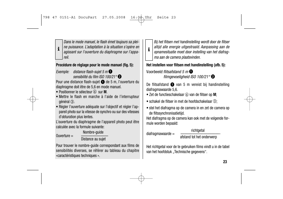 Metz 58 AF-1 P User Manual | Page 23 / 108