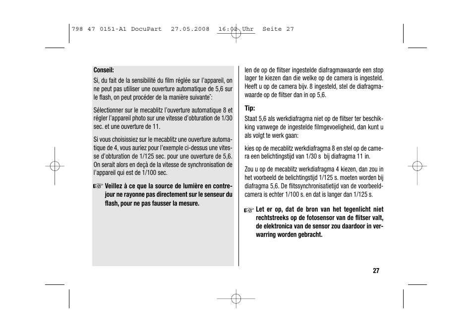 Metz 58 AF-1 P User Manual | Page 27 / 108