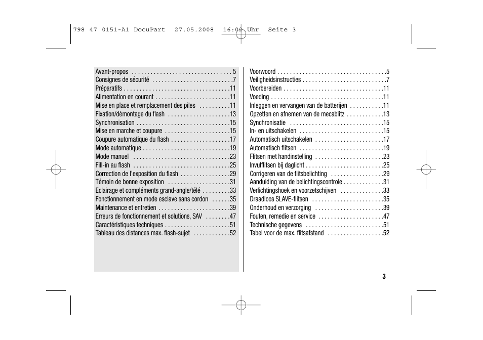 Metz 58 AF-1 P User Manual | Page 3 / 108