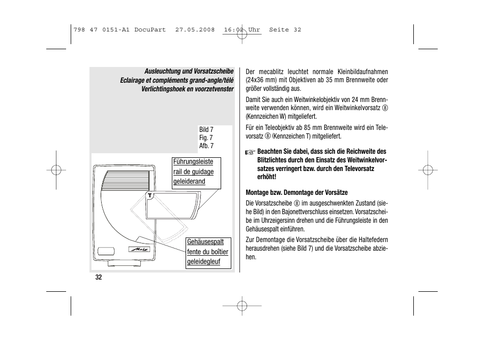 Metz 58 AF-1 P User Manual | Page 32 / 108