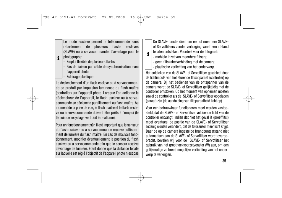 Metz 58 AF-1 P User Manual | Page 35 / 108