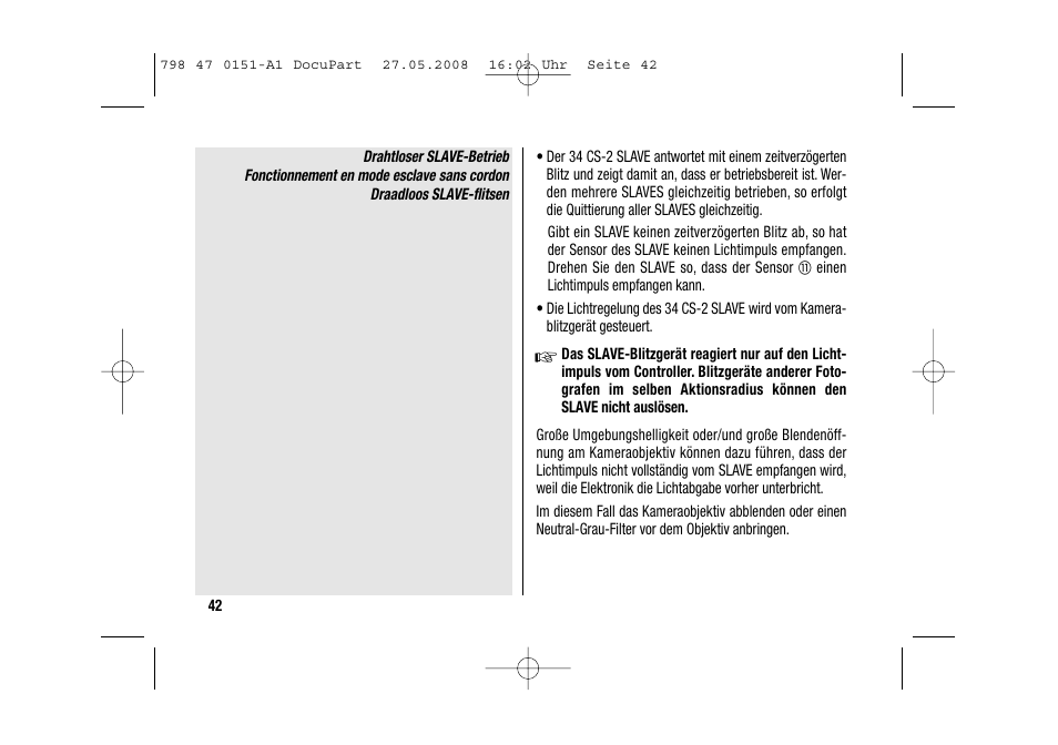 Metz 58 AF-1 P User Manual | Page 42 / 108