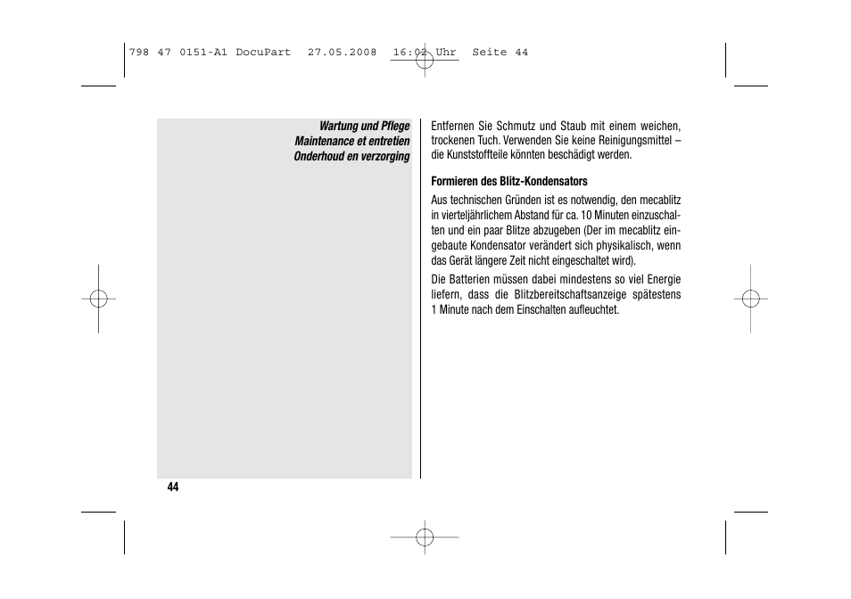 Metz 58 AF-1 P User Manual | Page 44 / 108