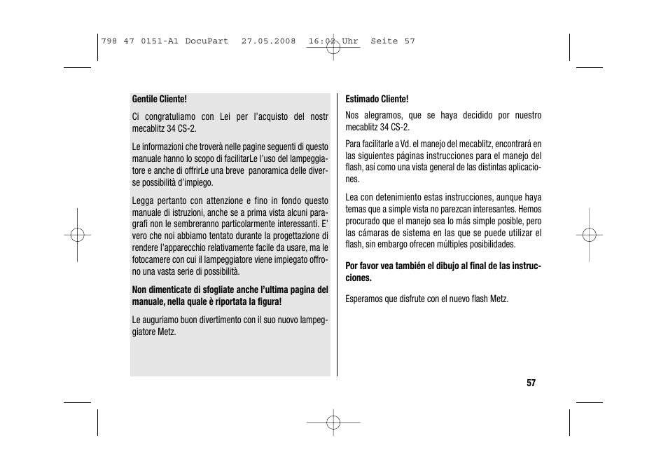Metz 58 AF-1 P User Manual | Page 57 / 108