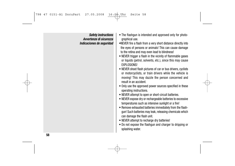 Metz 58 AF-1 P User Manual | Page 58 / 108