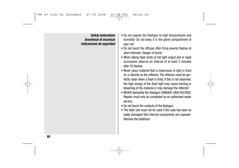 Metz 58 AF-1 P User Manual | Page 60 / 108