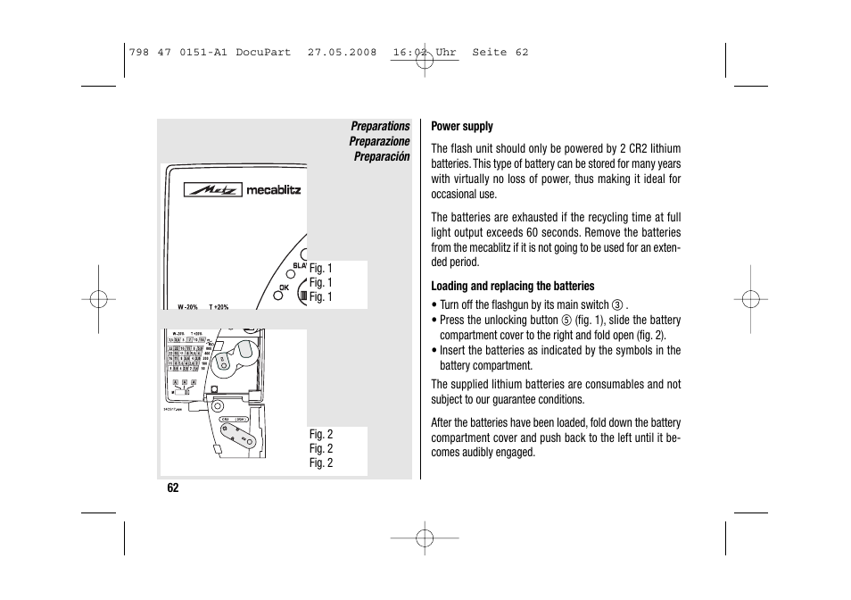 Metz 58 AF-1 P User Manual | Page 62 / 108