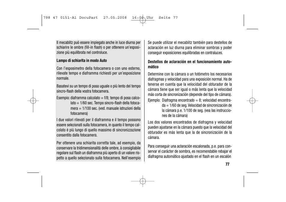 Metz 58 AF-1 P User Manual | Page 77 / 108