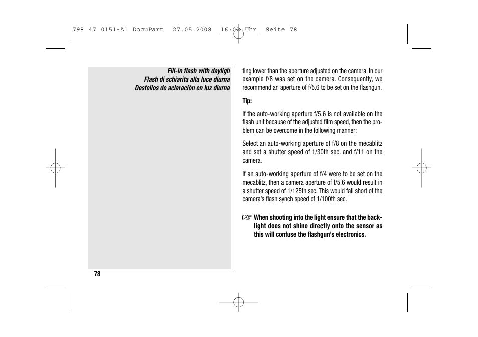 Metz 58 AF-1 P User Manual | Page 78 / 108