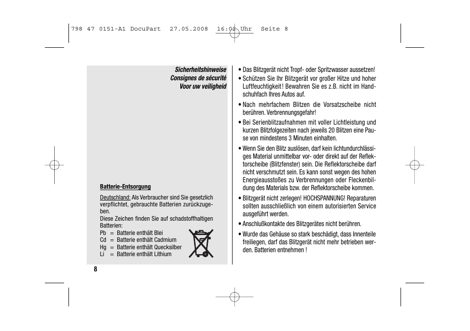 Metz 58 AF-1 P User Manual | Page 8 / 108