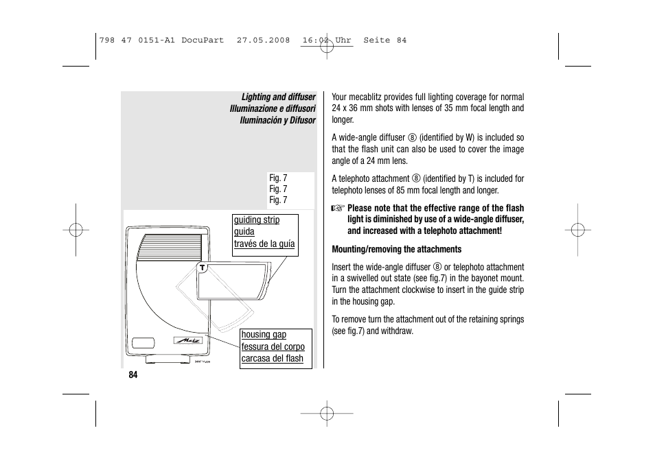 Metz 58 AF-1 P User Manual | Page 84 / 108
