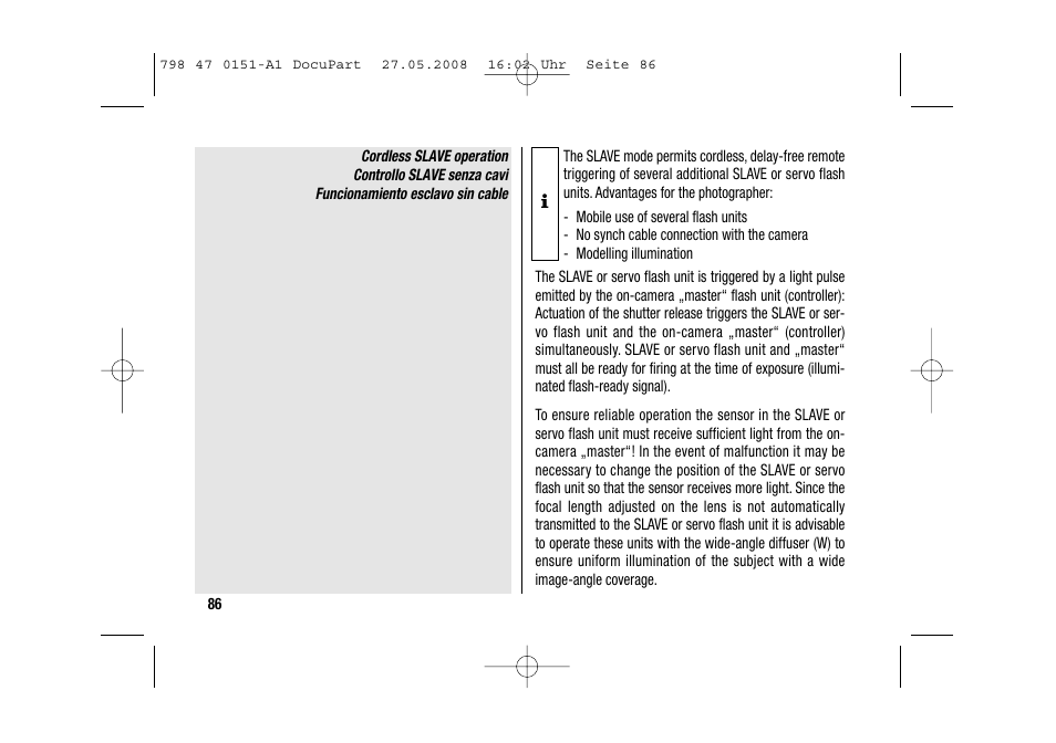 Metz 58 AF-1 P User Manual | Page 86 / 108